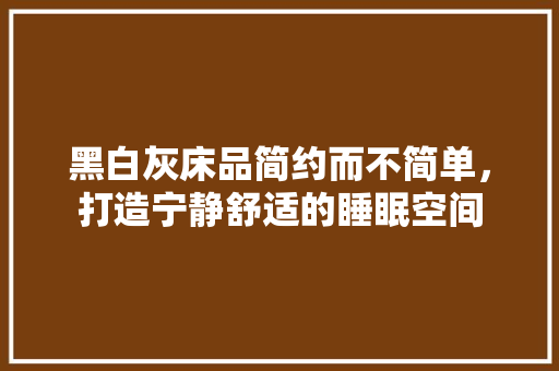 黑白灰床品简约而不简单，打造宁静舒适的睡眠空间  第1张