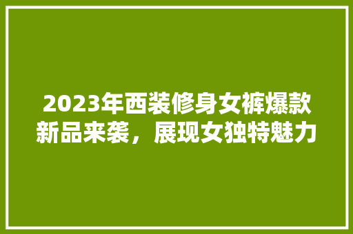 2023年西装修身女裤爆款新品来袭，展现女独特魅力！