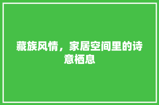 藏族风情，家居空间里的诗意栖息  第1张