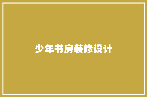 少年书房装修设计