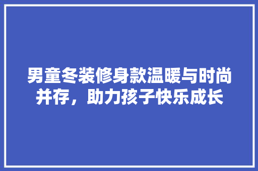 男童冬装修身款温暖与时尚并存，助力孩子快乐成长