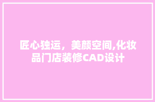匠心独运，美颜空间,化妆品门店装修CAD设计  第1张