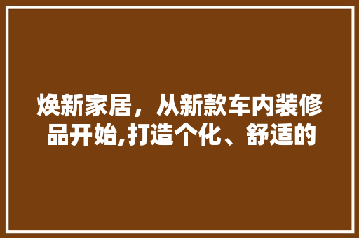 焕新家居，从新款车内装修品开始,打造个化、舒适的驾驶空间